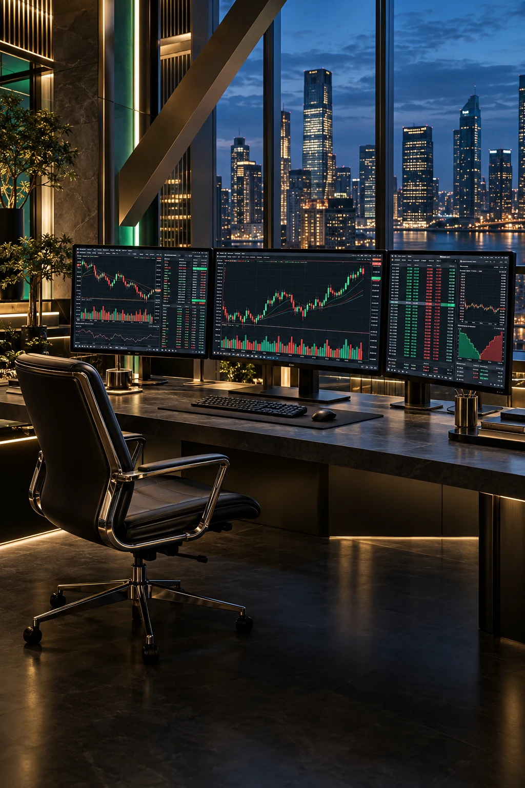A different angle on a calm modern workspace